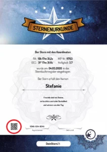 Obraz z certyfikatem i oznaczonym kodem QR