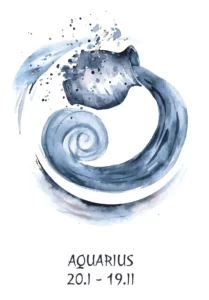 Ręcznie malowany symbol Wodnika